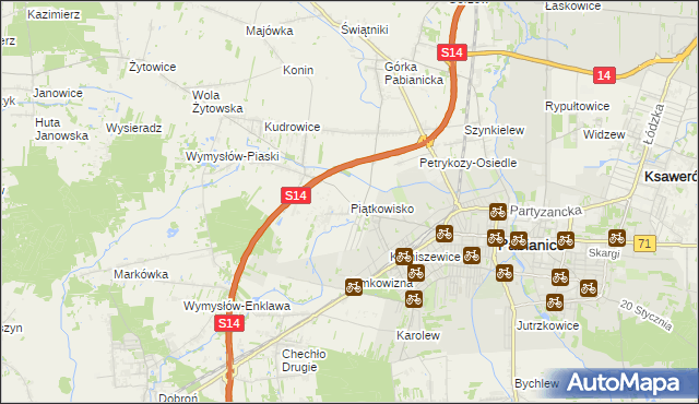 mapa Piątkowisko, Piątkowisko na mapie Targeo