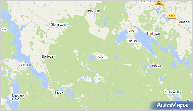 mapa Prośno, Prośno na mapie Targeo