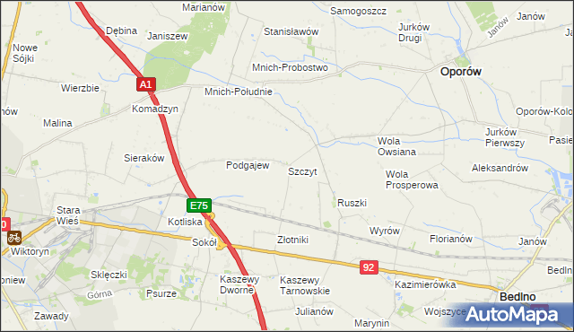 mapa Szczyt, Szczyt na mapie Targeo