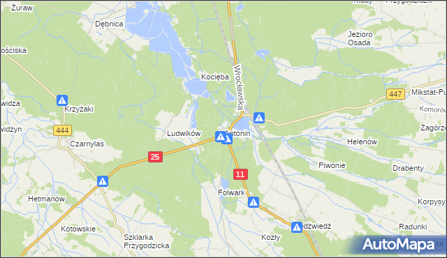 mapa Antonin gmina Przygodzice, Antonin gmina Przygodzice na mapie Targeo
