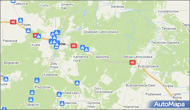 mapa Apolonka gmina Janów, Apolonka gmina Janów na mapie Targeo