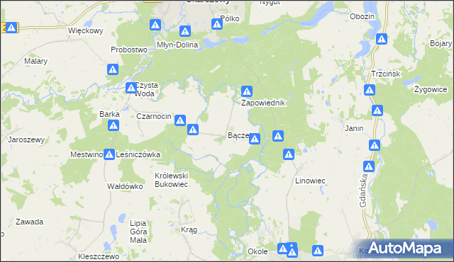 mapa Bączek, Bączek na mapie Targeo