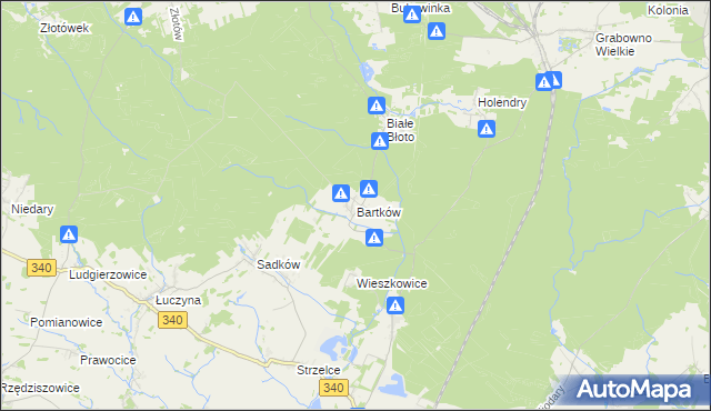 mapa Bartków gmina Dobroszyce, Bartków gmina Dobroszyce na mapie Targeo
