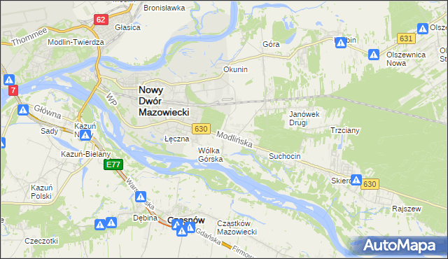 mapa Boża Wola gmina Jabłonna, Boża Wola gmina Jabłonna na mapie Targeo