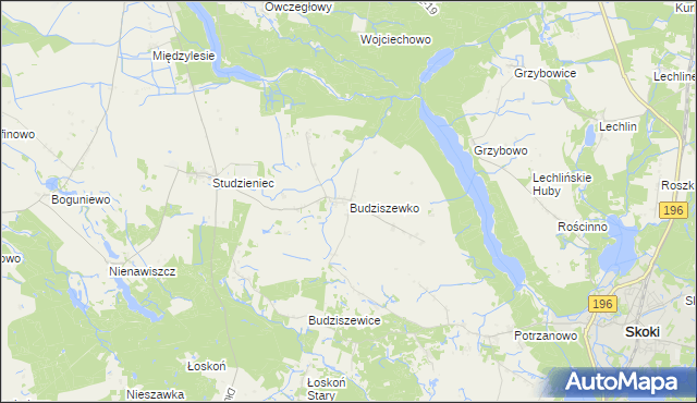 mapa Budziszewko, Budziszewko na mapie Targeo