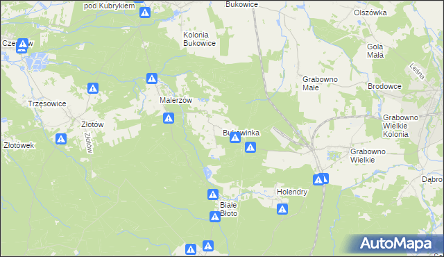 mapa Bukowinka, Bukowinka na mapie Targeo