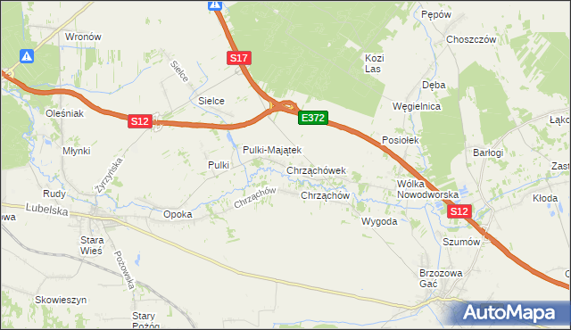 mapa Chrząchówek, Chrząchówek na mapie Targeo