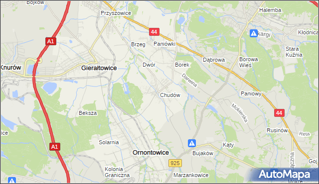 mapa Chudów, Chudów na mapie Targeo