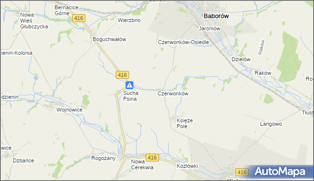 mapa Czerwonków, Czerwonków na mapie Targeo