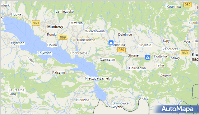 mapa Czorsztyn, Czorsztyn na mapie Targeo