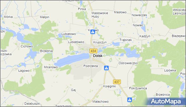 mapa Dolsk powiat śremski, Dolsk powiat śremski na mapie Targeo