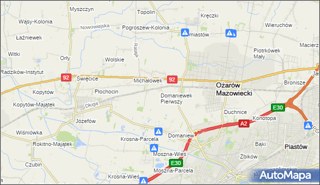 mapa Domaniewek Pierwszy, Domaniewek Pierwszy na mapie Targeo