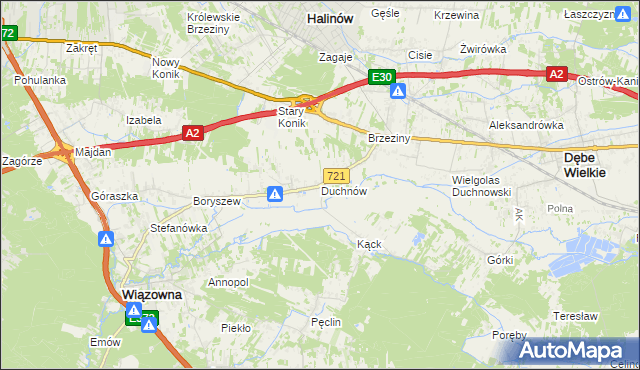 mapa Duchnów, Duchnów na mapie Targeo