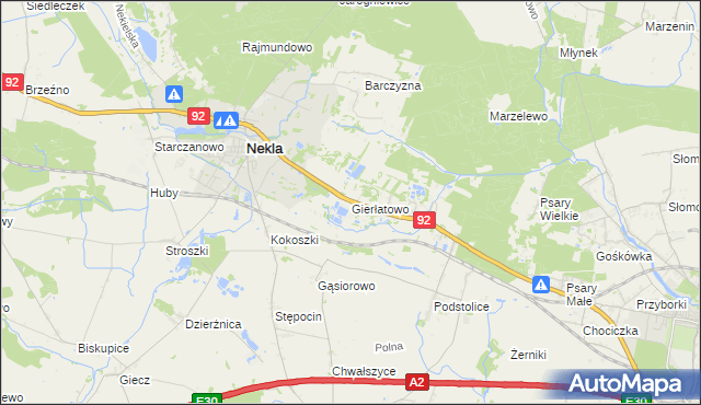 mapa Gierłatowo, Gierłatowo na mapie Targeo