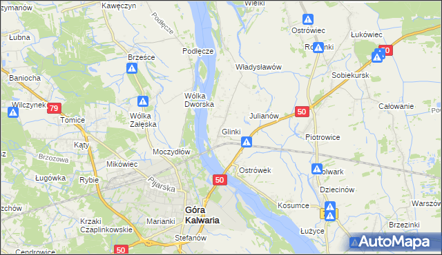 mapa Glinki gmina Karczew, Glinki gmina Karczew na mapie Targeo