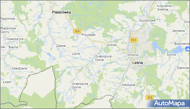 mapa Grabiszyce Dolne, Grabiszyce Dolne na mapie Targeo