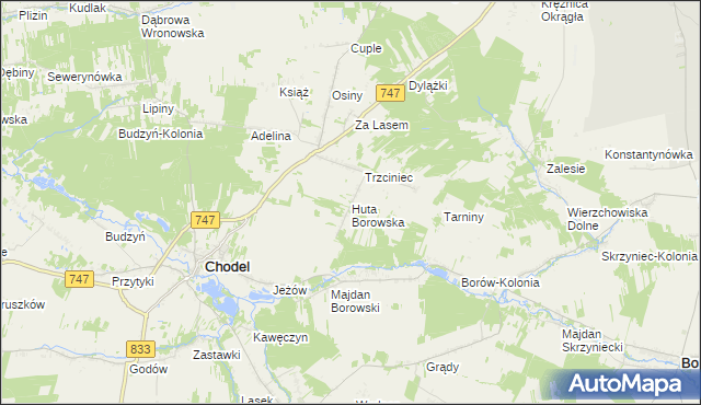 mapa Huta Borowska, Huta Borowska na mapie Targeo