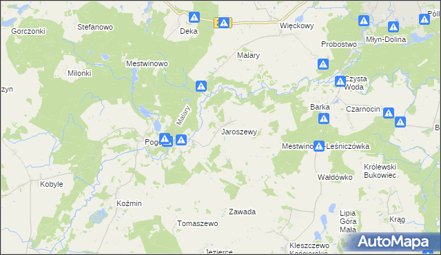 mapa Jaroszewy, Jaroszewy na mapie Targeo