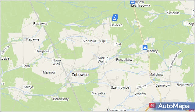 mapa Kadłub Wolny, Kadłub Wolny na mapie Targeo