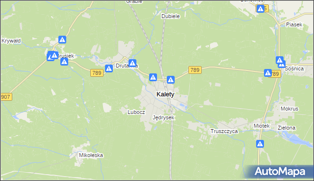 mapa Kalety powiat tarnogórski, Kalety powiat tarnogórski na mapie Targeo