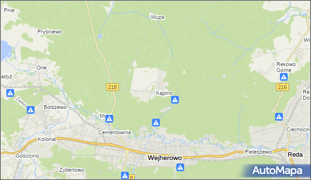 mapa Kąpino, Kąpino na mapie Targeo