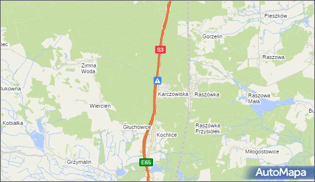 mapa Karczowiska, Karczowiska na mapie Targeo