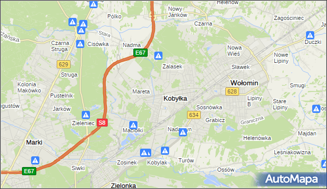 mapa Kobyłka, Kobyłka na mapie Targeo