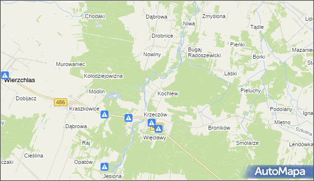 mapa Kochlew, Kochlew na mapie Targeo