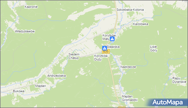 mapa Korytków Duży, Korytków Duży na mapie Targeo