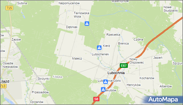 mapa Lubochenek, Lubochenek na mapie Targeo