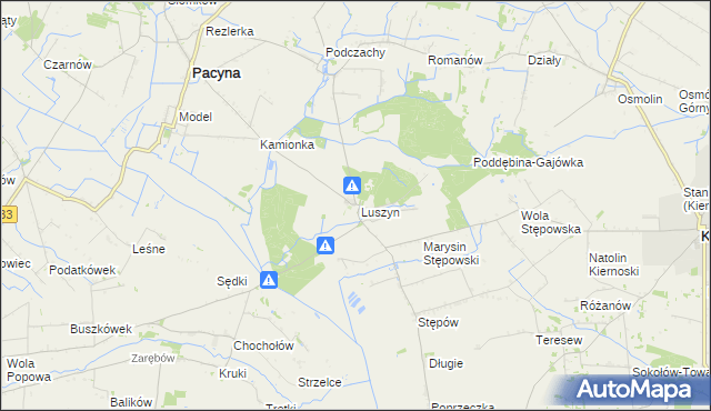 mapa Luszyn, Luszyn na mapie Targeo
