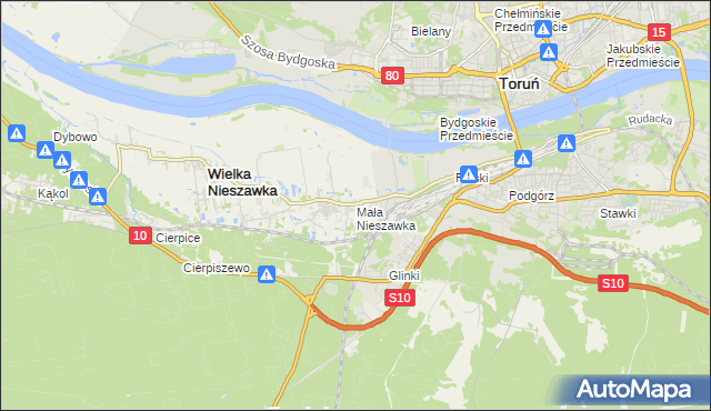 mapa Mała Nieszawka, Mała Nieszawka na mapie Targeo