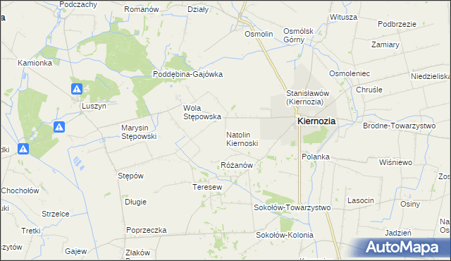 mapa Natolin Kiernoski, Natolin Kiernoski na mapie Targeo