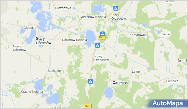 mapa Nowy Orzechów, Nowy Orzechów na mapie Targeo