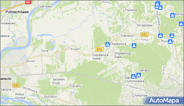 mapa Olszewnica Nowa, Olszewnica Nowa na mapie Targeo