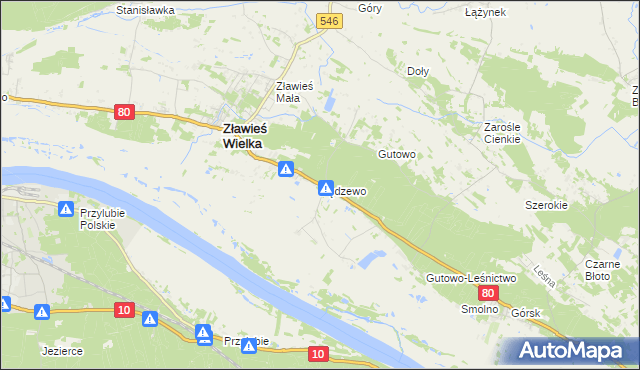 mapa Pędzewo, Pędzewo na mapie Targeo