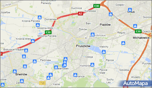 mapa Pruszków, Pruszków na mapie Targeo