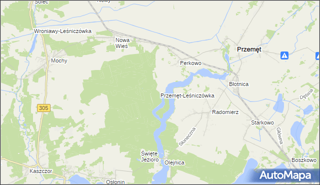 mapa Przemęt-Leśniczówka, Przemęt-Leśniczówka na mapie Targeo