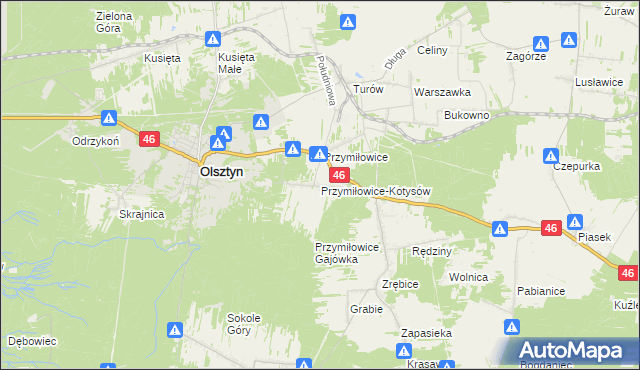 mapa Przymiłowice-Kotysów, Przymiłowice-Kotysów na mapie Targeo