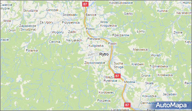 mapa Roztoka Ryterska, Roztoka Ryterska na mapie Targeo