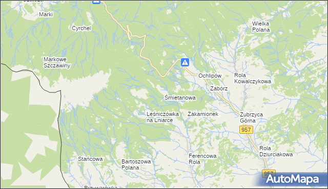 mapa Śmietanowa, Śmietanowa na mapie Targeo