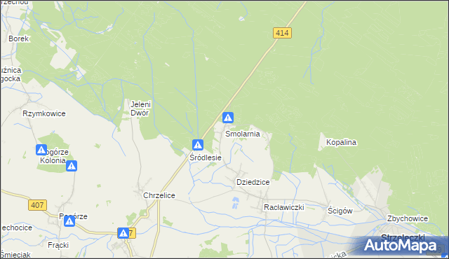 mapa Smolarnia gmina Strzeleczki, Smolarnia gmina Strzeleczki na mapie Targeo