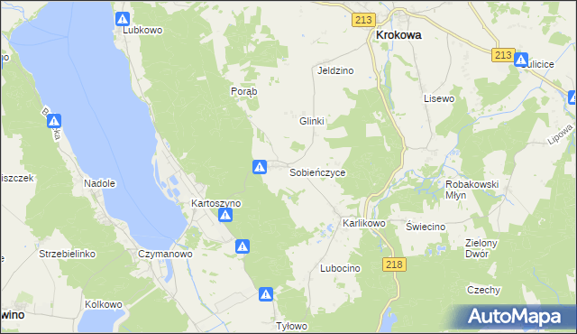 mapa Sobieńczyce, Sobieńczyce na mapie Targeo