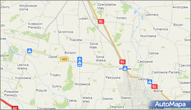 mapa Solca Wielka, Solca Wielka na mapie Targeo