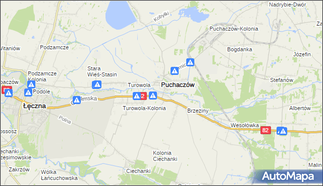 mapa Stara Wieś gmina Puchaczów, Stara Wieś gmina Puchaczów na mapie Targeo