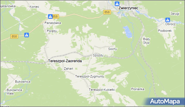 mapa Szozdy, Szozdy na mapie Targeo