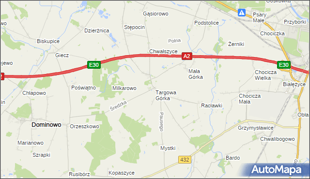 mapa Targowa Górka, Targowa Górka na mapie Targeo