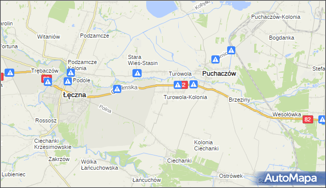 mapa Turowola-Kolonia, Turowola-Kolonia na mapie Targeo