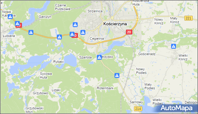 mapa Wierzysko-Leśnictwo, Wierzysko-Leśnictwo na mapie Targeo