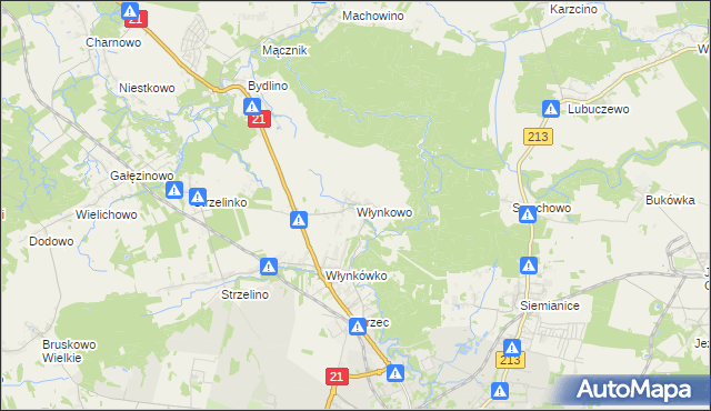 mapa Włynkowo, Włynkowo na mapie Targeo